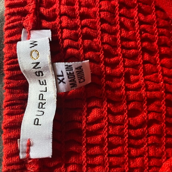 Red Button up Dress - Picture 3 of 4